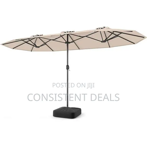 Double Head Patio Umbrella With Base