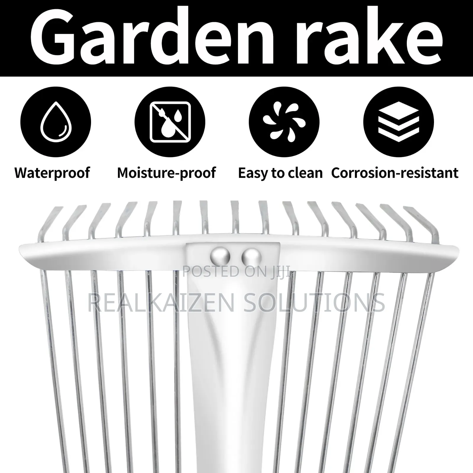 Adjustable Telescopic Galvanized Steel Garden Cleaning Rake