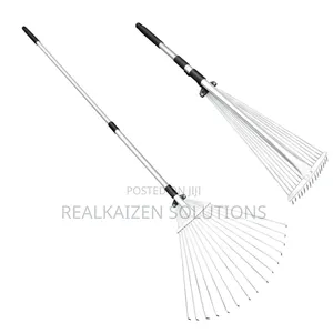 Adjustable Telescopic Galvanized Steel Garden Cleaning Rake
