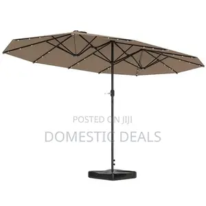 Double Head Patio Umbrella With Base 6 Metres