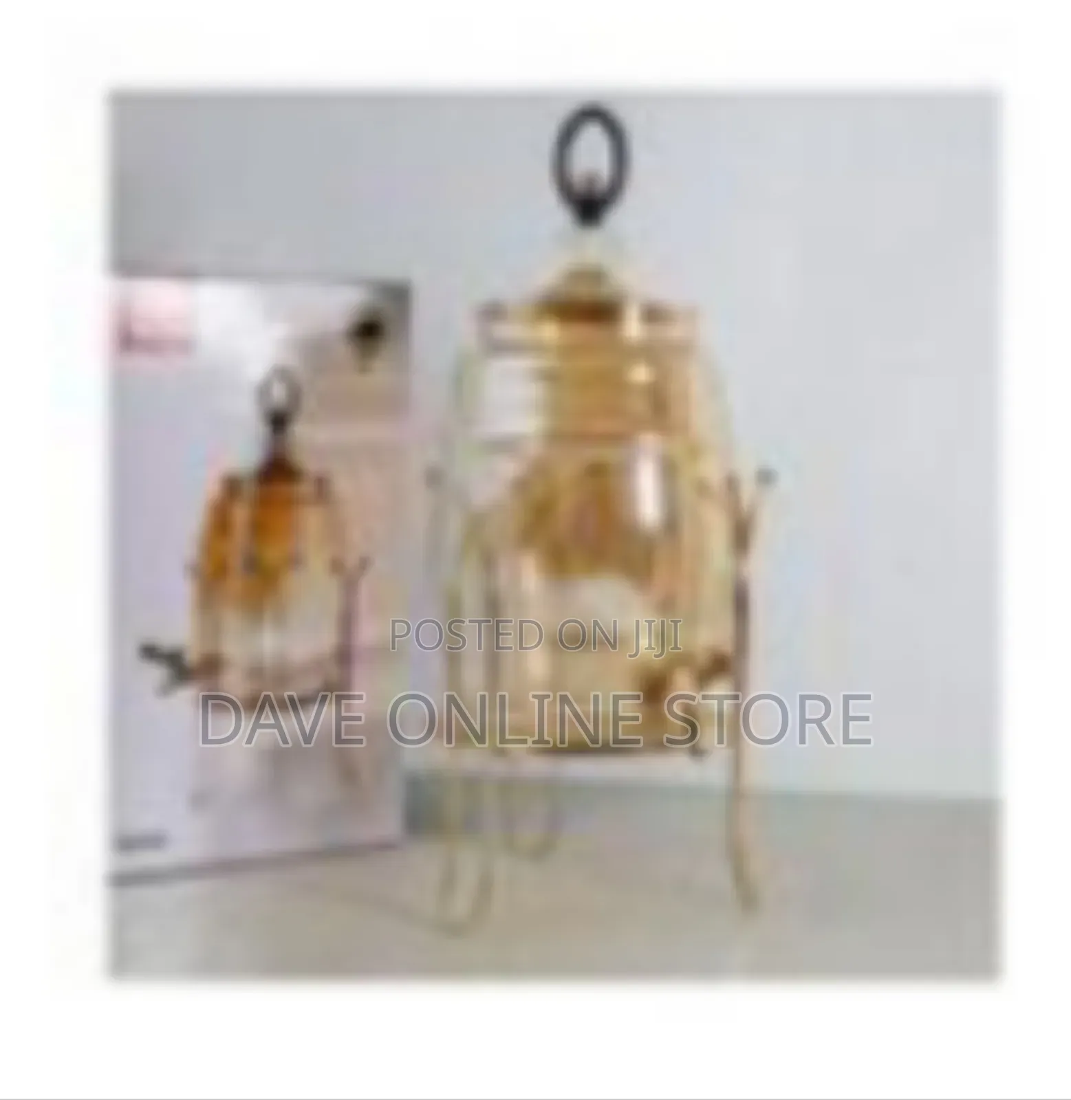 Glass Beverage Dispenser With a Stand