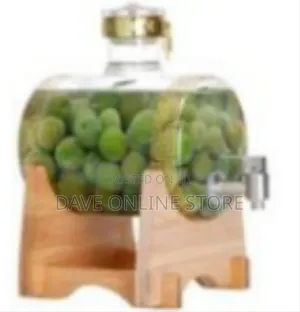 Glass Barrel-Shaped Beverage Dispenser