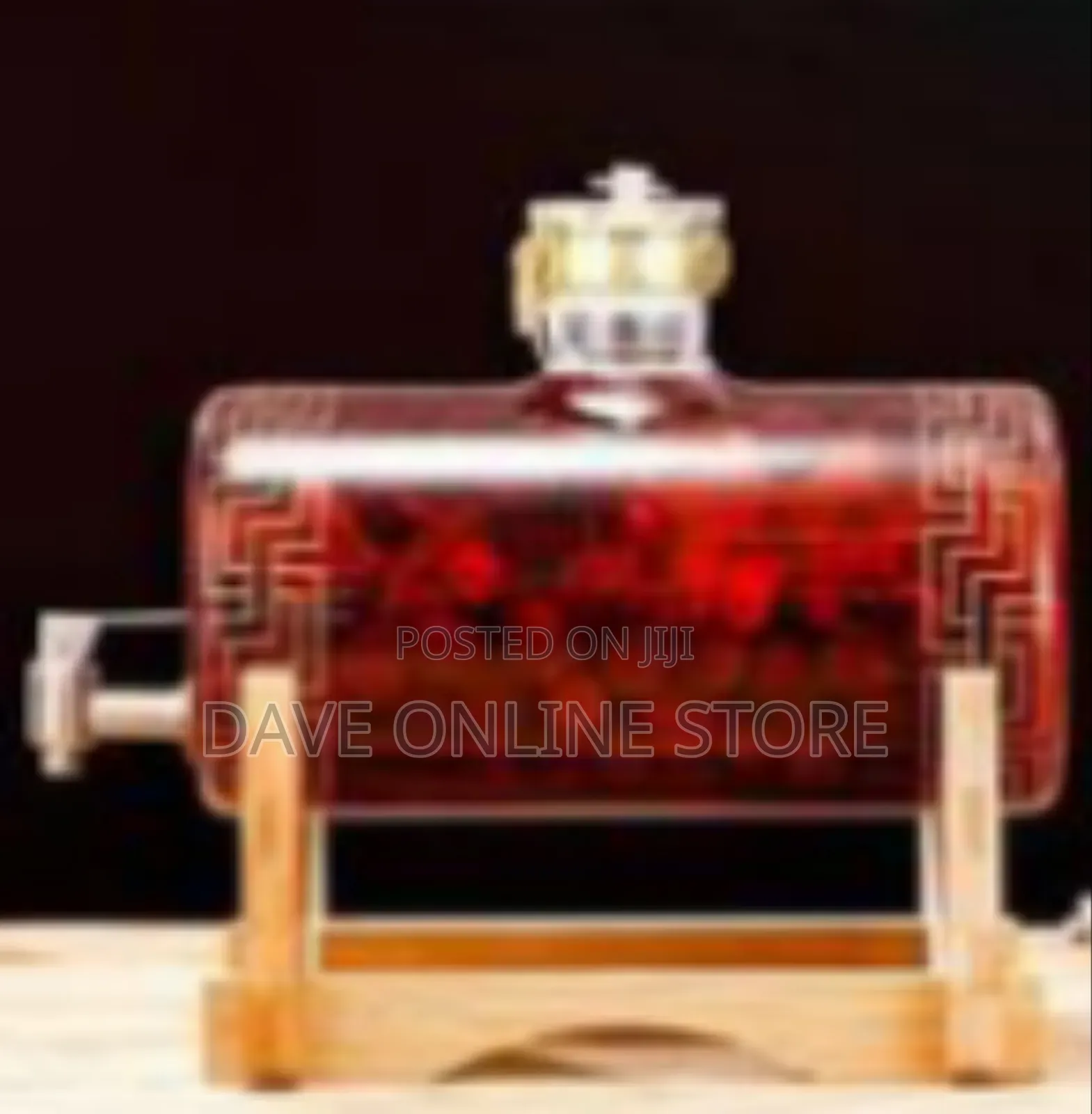 Glass Barrel-Shaped Beverage Dispenser
