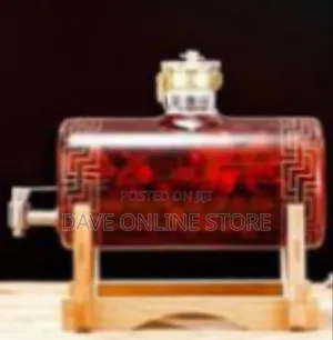 Glass Barrel-Shaped Beverage Dispenser