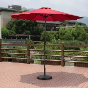 Round Patio Market Umbrella, 8 Ribs Garden Parasol Umbrella