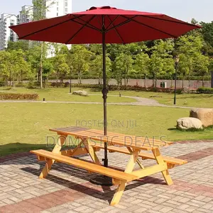 Round Patio Market Umbrella, 8 Ribs Garden Parasol Umbrella