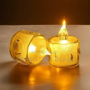 24pcs Crystal Led Tealight Unscented Candles