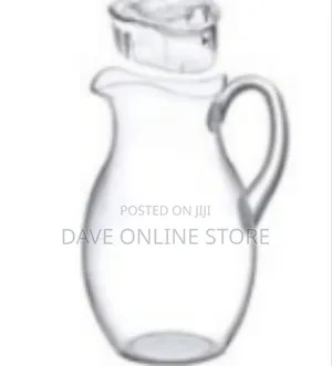 Elegant Glass Teapot / Serving Pitcher With Wooden Lid
