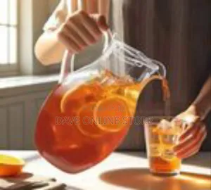 Elegant Glass Teapot / Serving Pitcher With Wooden Lid
