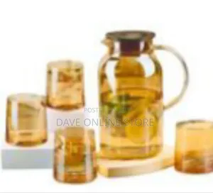 Elegant Glass Pitcher and Tumbler Serving Set