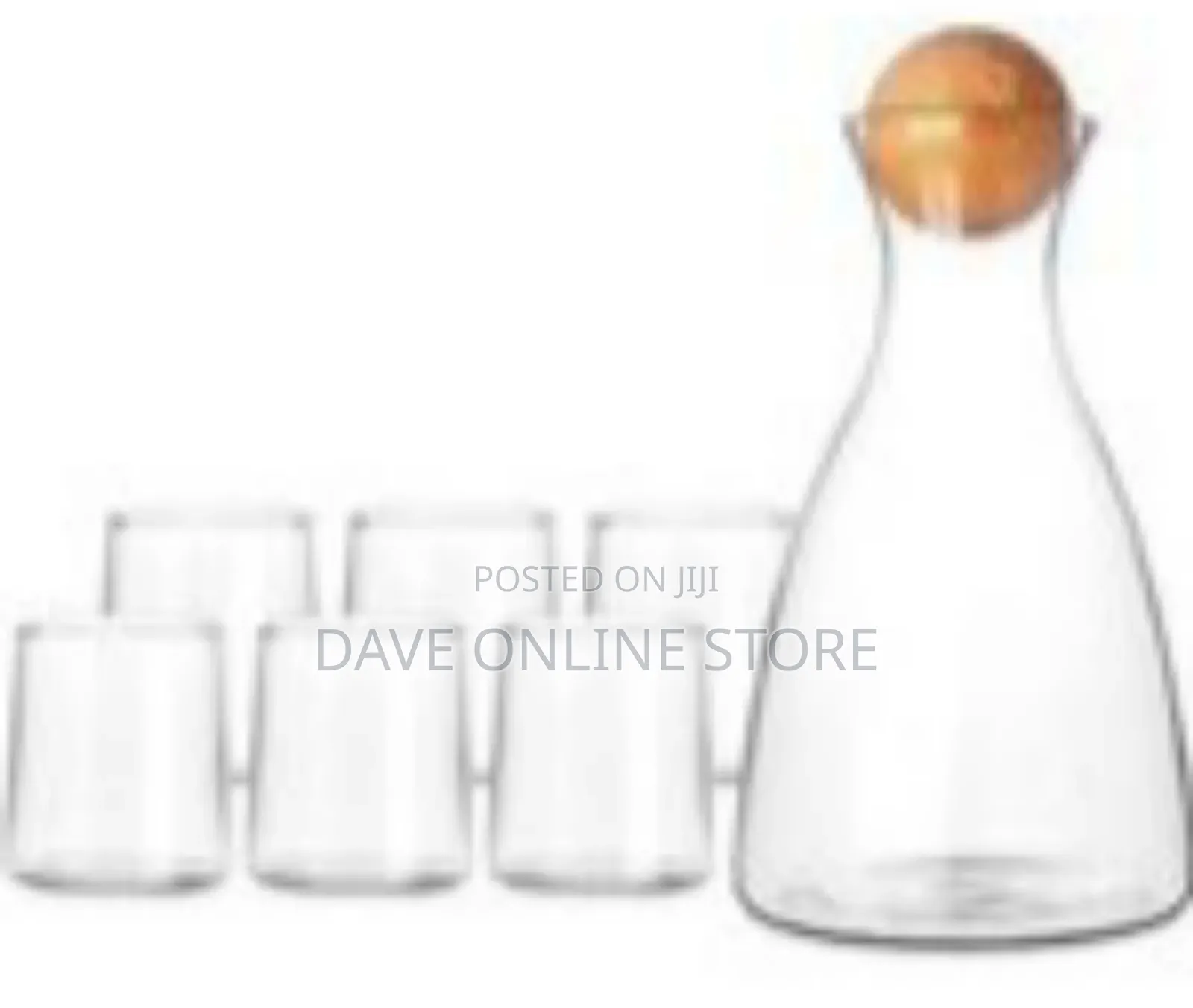7-Piece Amber Glass Carafe and Water Serving Set