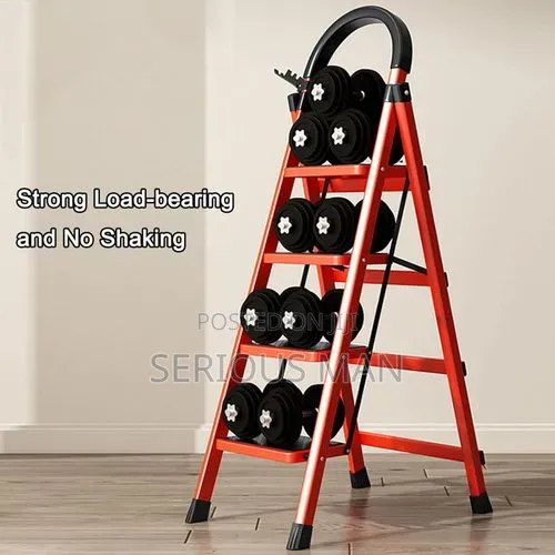 Red Steel Household / Industrial Ladder