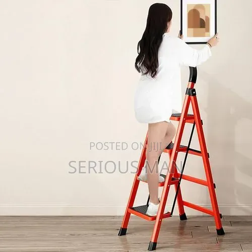 Red Steel Household / Industrial Ladder