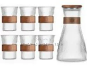 Elegant Fluted Glass Carafe