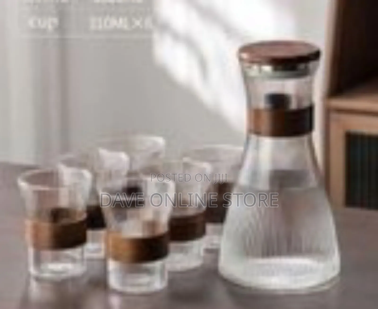 Elegant Fluted Glass Carafe