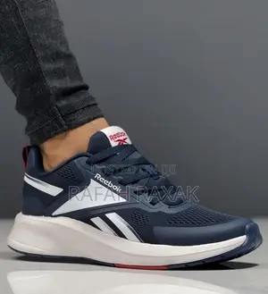 Navy Blue and White Version of Reebok Trainer Sneakers