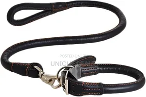 Pu Leather Dog Lead With Dog Collar Set