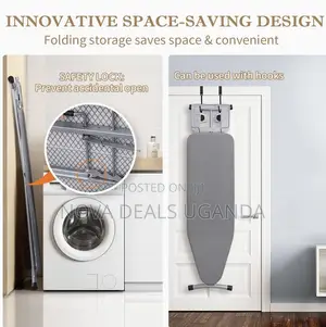 Large Foldable Freestanding Ironing Board With A Padded Ironing Cover