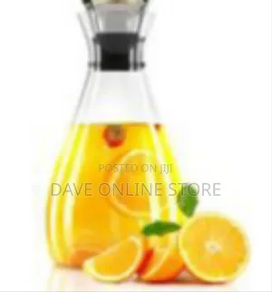 Elegant Glass Teapot / Serving Pitcher With Wooden Lid - Clear