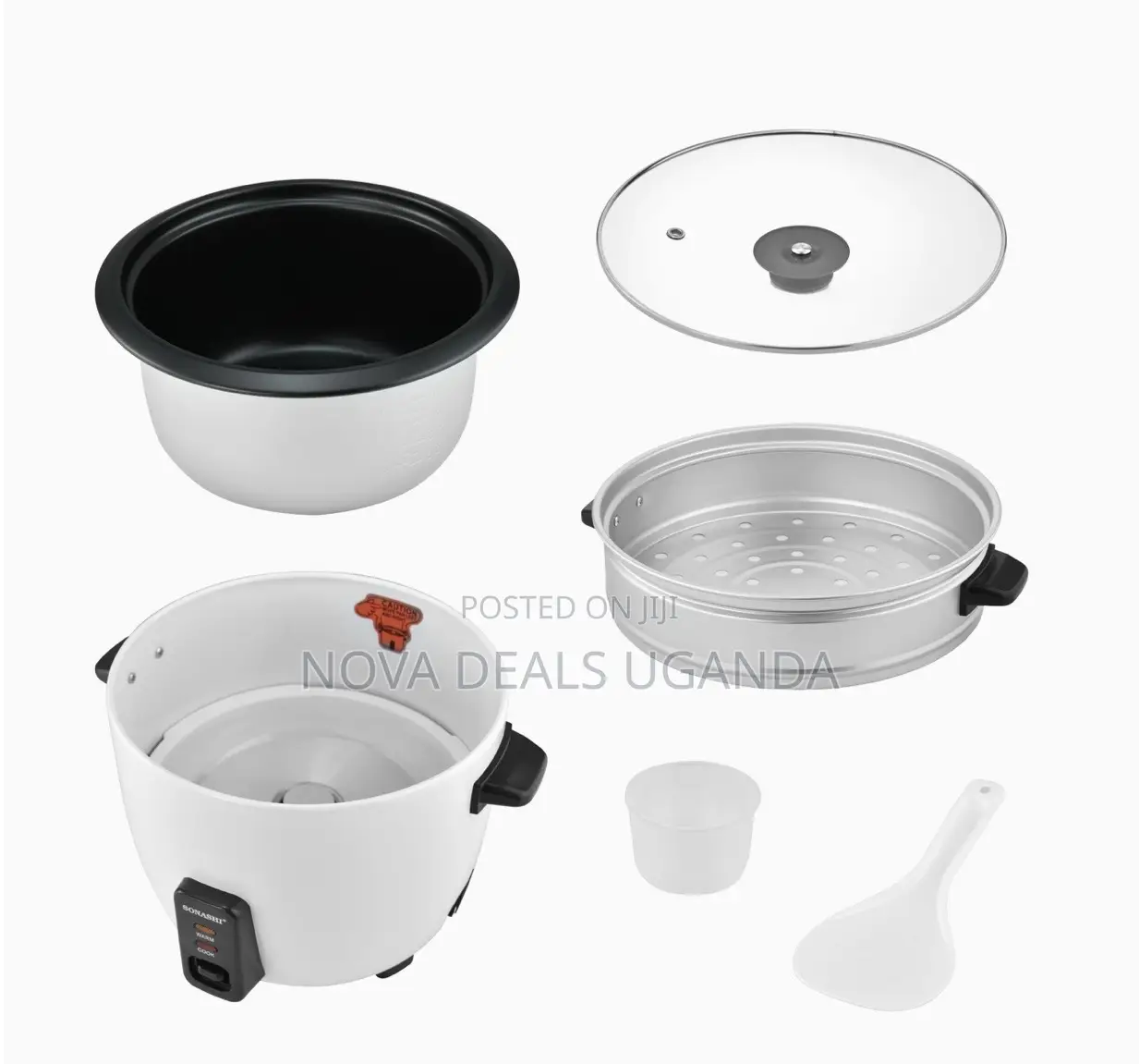 Sonashi 1.8l Electric Rice Cooker Stainless Steel Pot