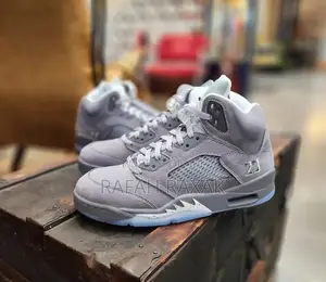 Wolf Grey Air Jordan 5 Retro Sneakers