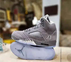 Wolf Grey Air Jordan 5 Retro Sneakers