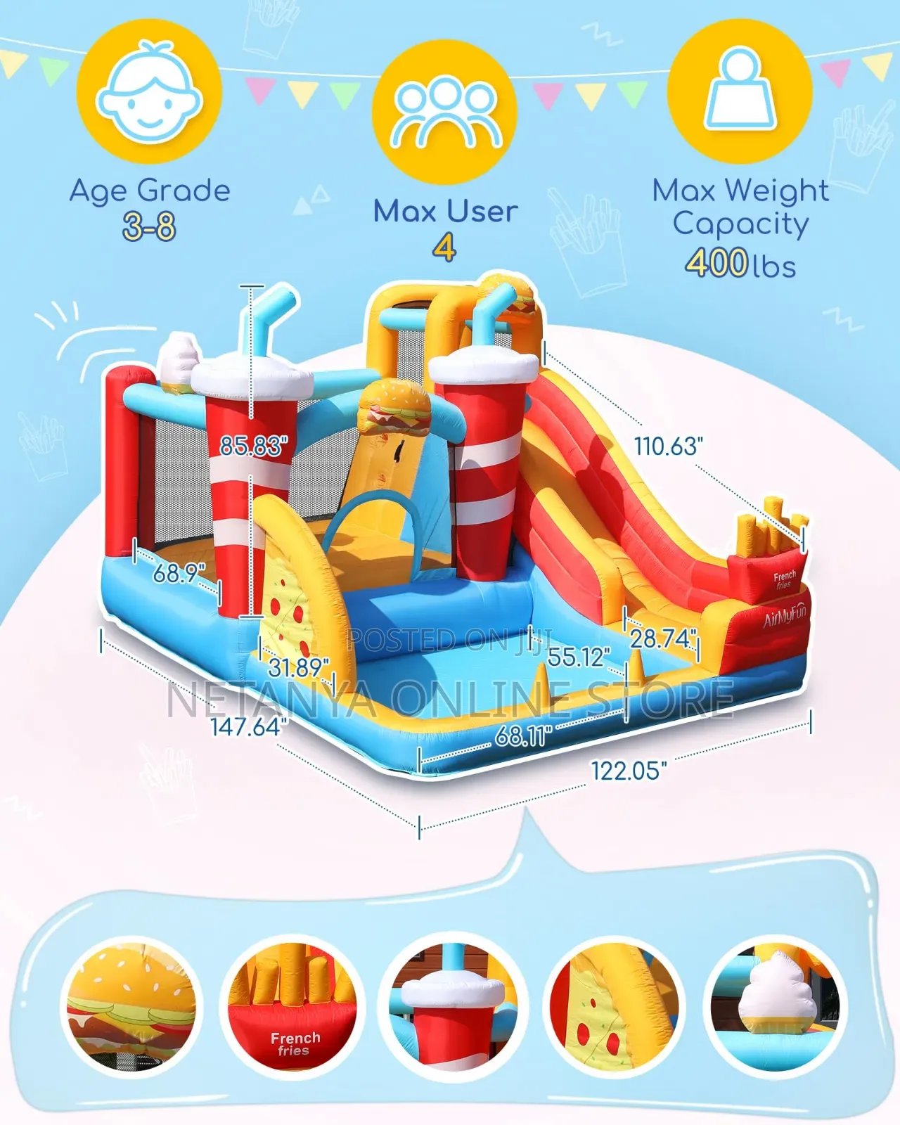 Extra Long Slide Bouncing Castle