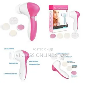 5 in 1 Portable Multi-Functional Skin Care Facial Massager -Pink