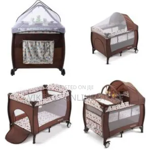 Portable Foldable 4 In 1 Convertible Toddler Iron Playpen Travel Cot