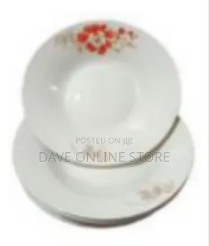 6 Piece Set of Ceramic Soup Plates