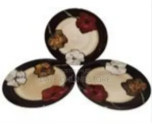 6-Piece Set of Artistic Floral Dinner Plates