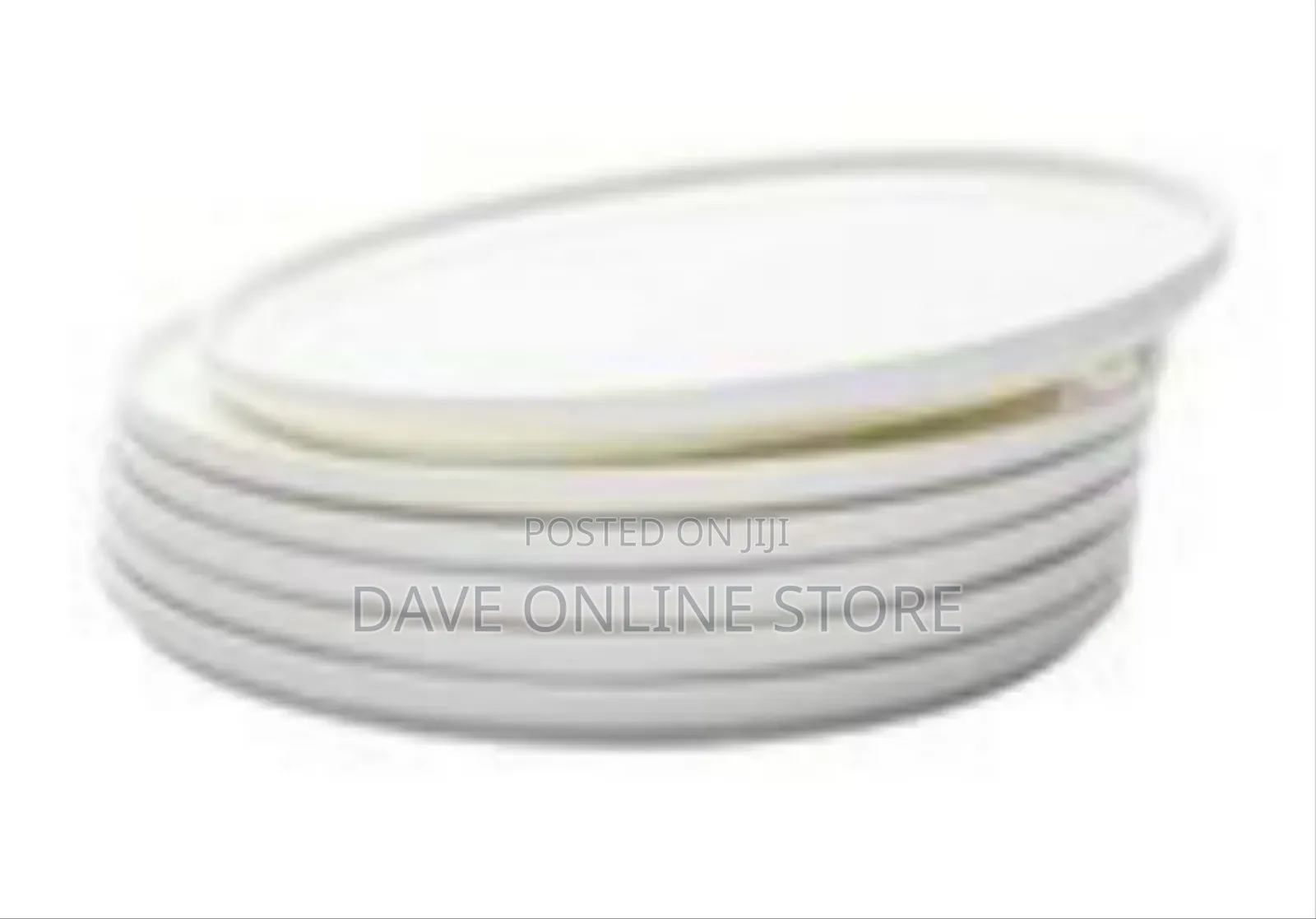 Set of 6 Modern Ceramic Dinner Plates/Serving Platters