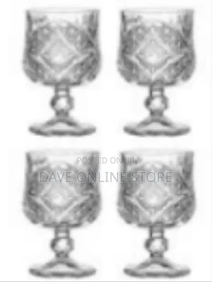 Set of Crystal Short Wine Glasses