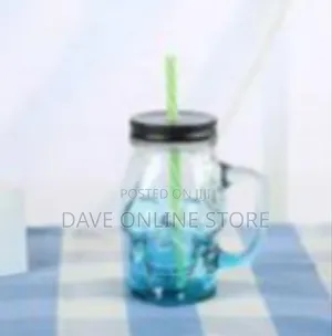 Set of 6 Spooky Skull Mason Jar Mugs With Straws