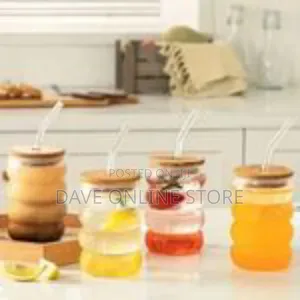 Unique Ribbed Glass Tumbler Set