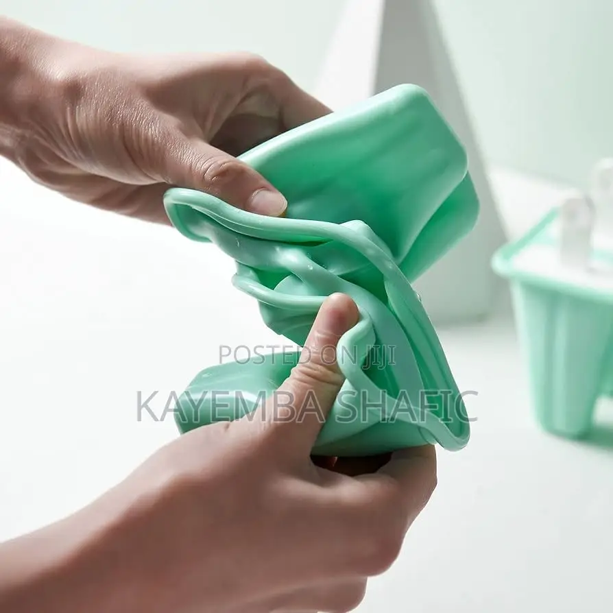 Reusable 6-Grid Plastic Popsicle Mold Ice Pop Maker