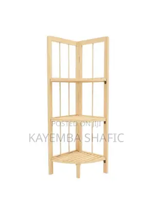 3-Tier Folding Wooden Corner Shelf / Plant Stand