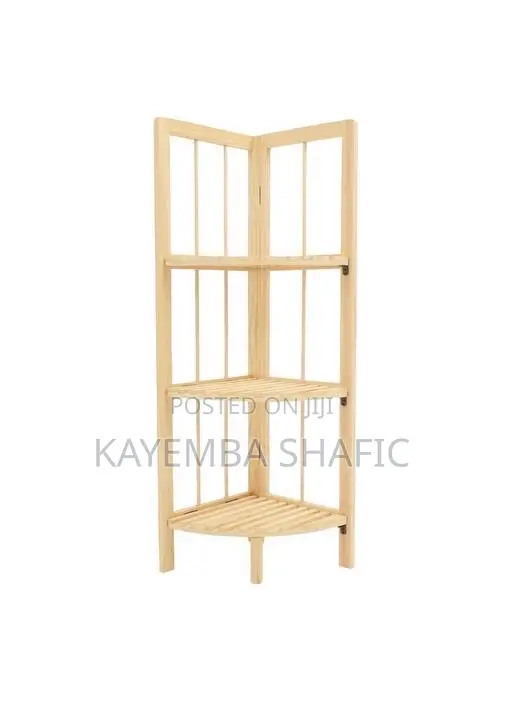 3-Tier Folding Wooden Corner Shelf / Plant Stand