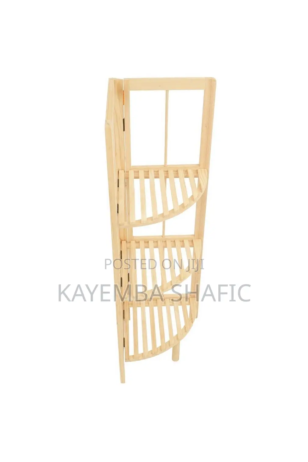3-Tier Folding Wooden Corner Shelf / Plant Stand
