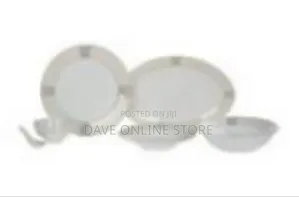 Porcelain Dinnerware Set With Gold Accents