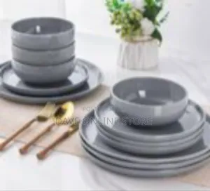 Modern Minimalist Grey Dinnerware Set