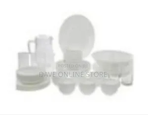 46-Piece Set of White Dinnerware