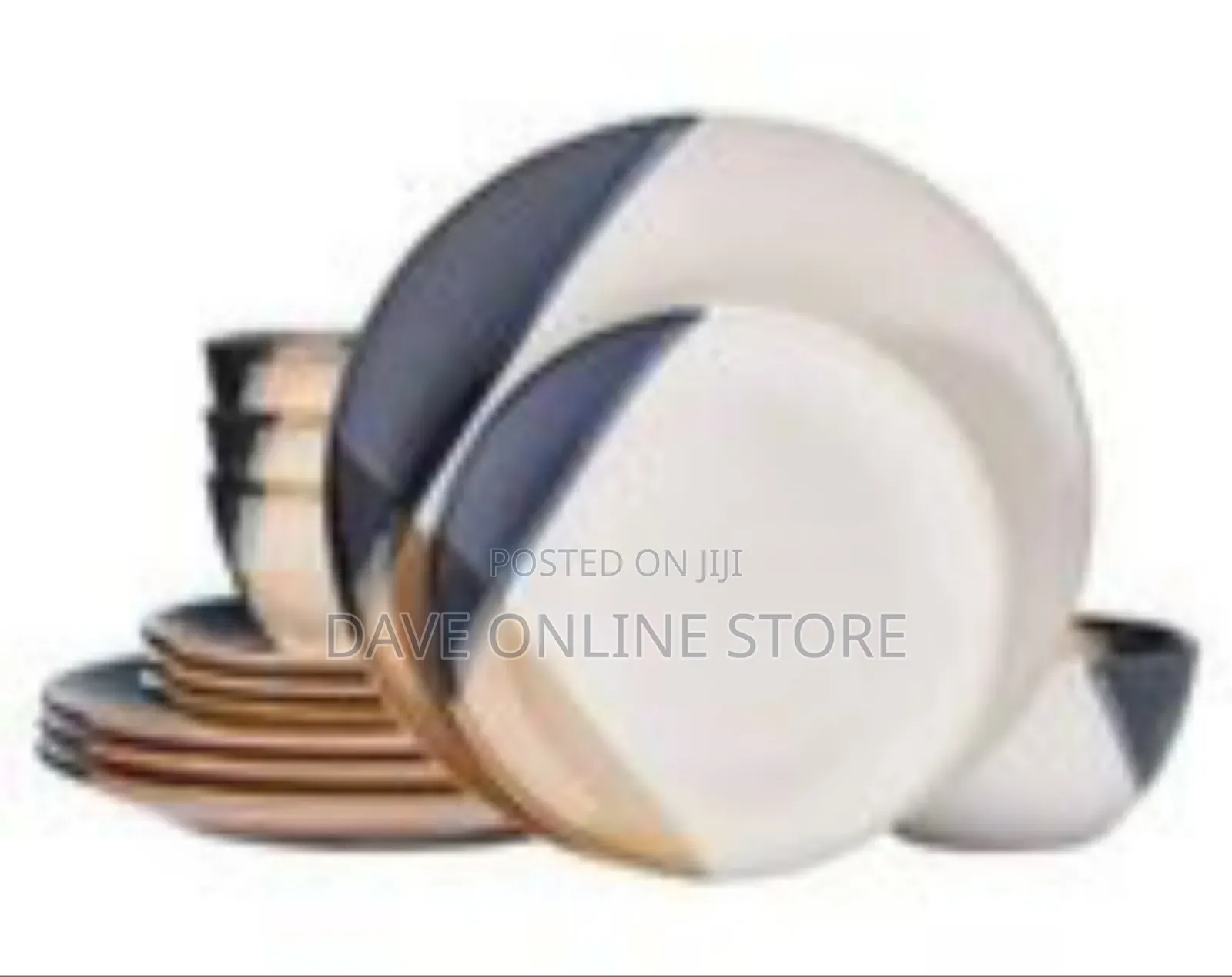 18-Piece Modern Abstract Dinnerware Set