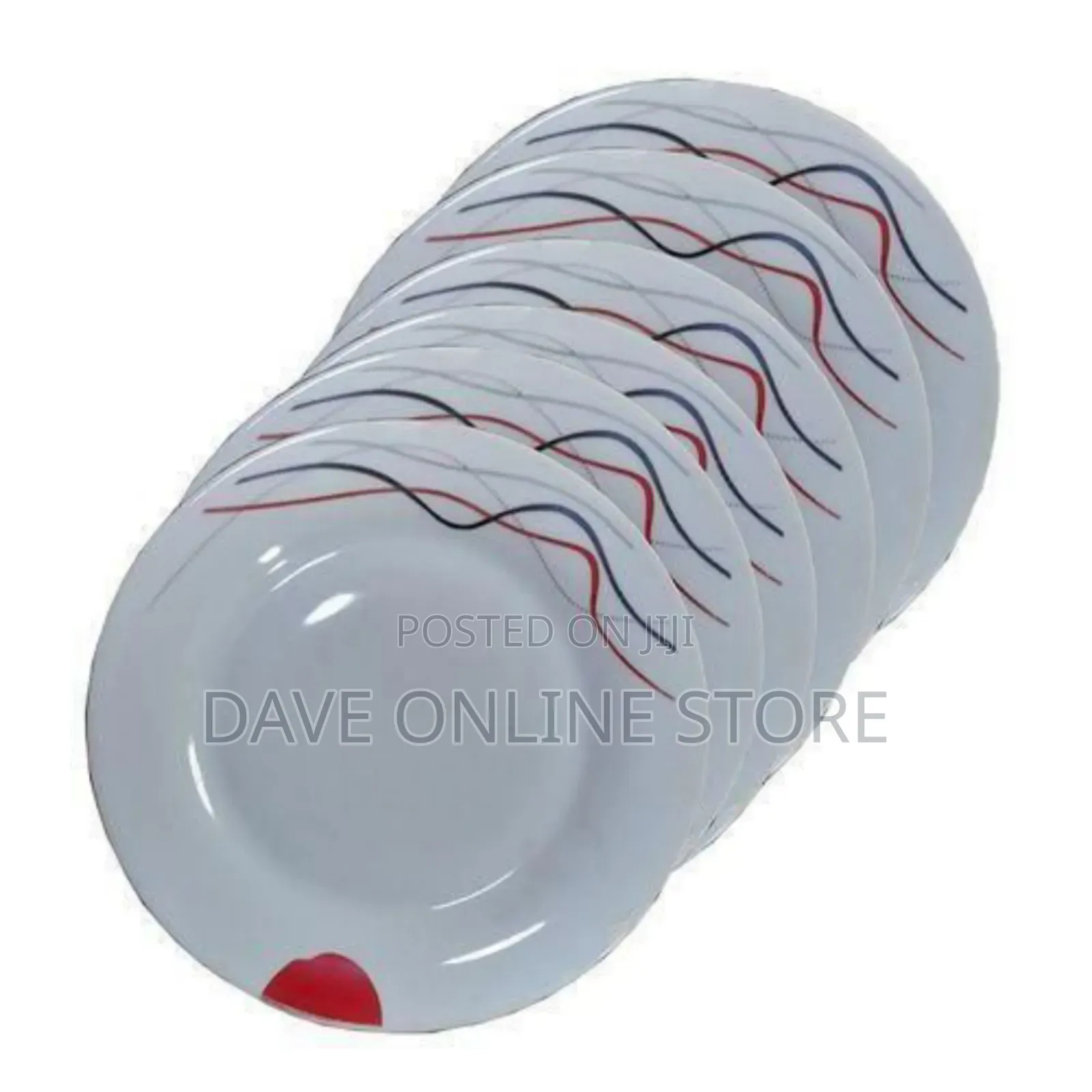 6 Pieces Ceramic Flat Dinner Plates
