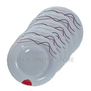 6 Pieces Ceramic Flat Dinner Plates