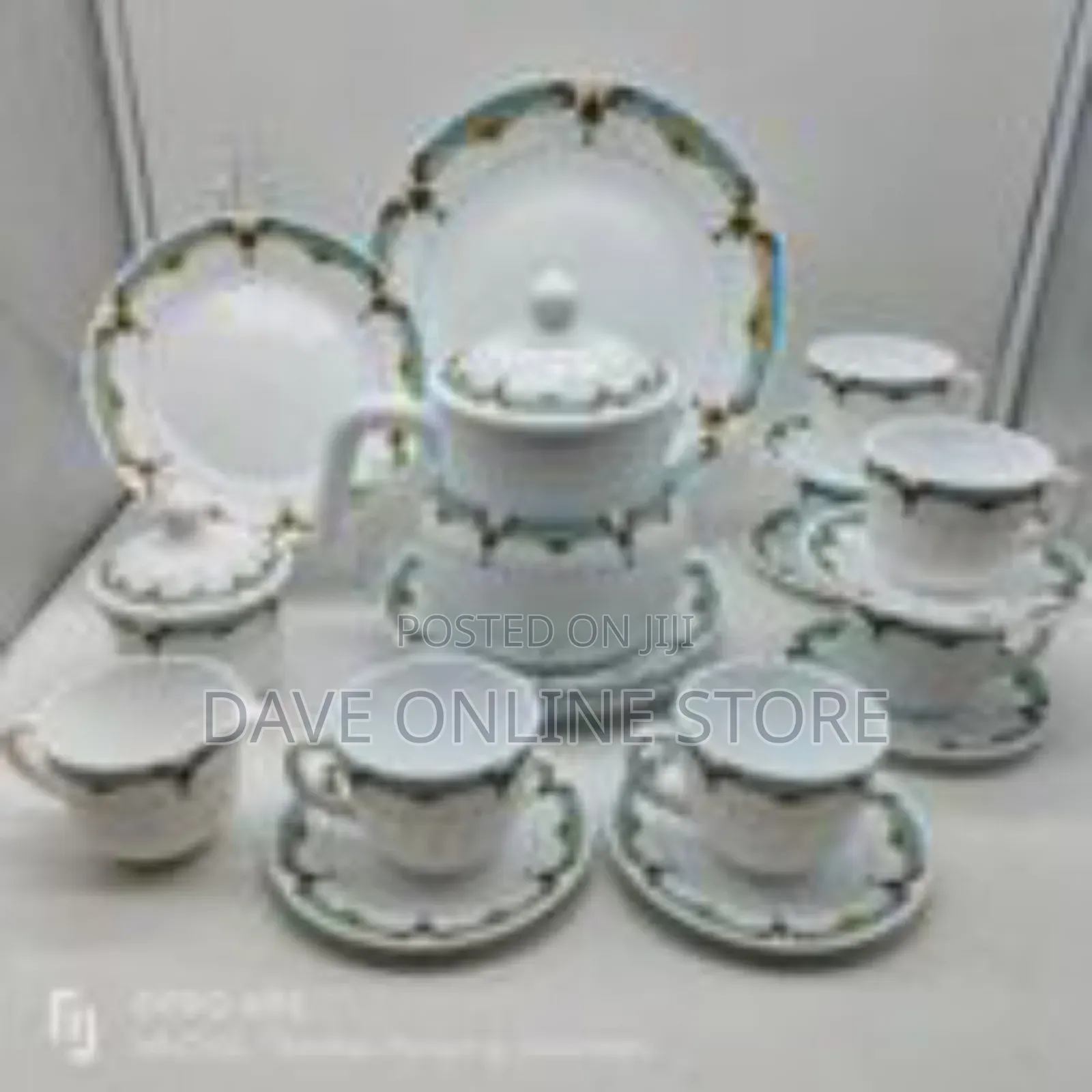 24-Piece Elegant Floral Tea Dinnerware Set