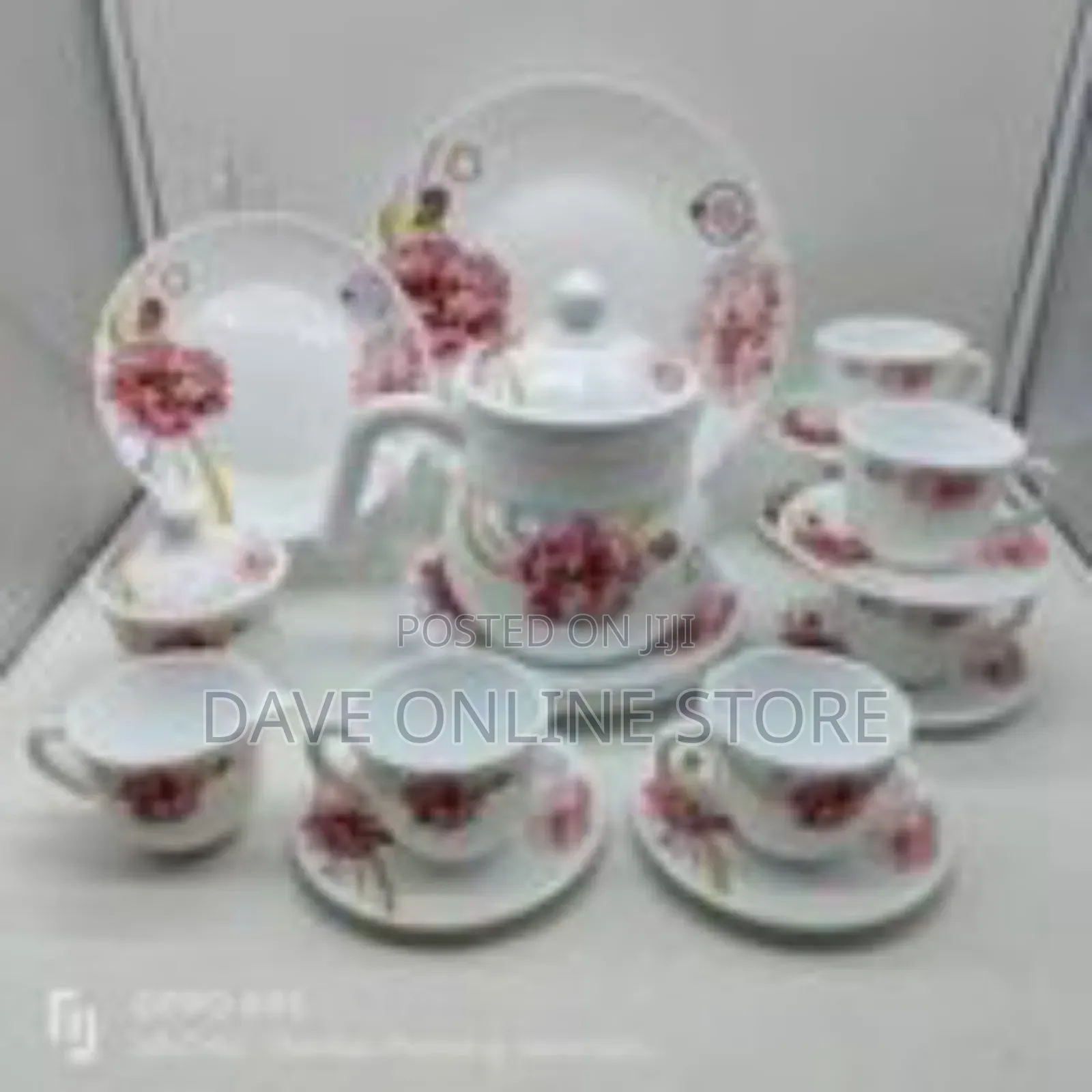 24-Piece Elegant Floral Tea Dinnerware Set