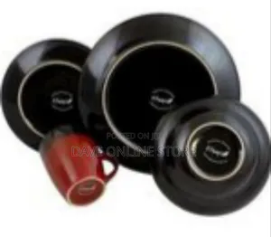 Striking Two-Tone Ceramic Dinnerware Set
