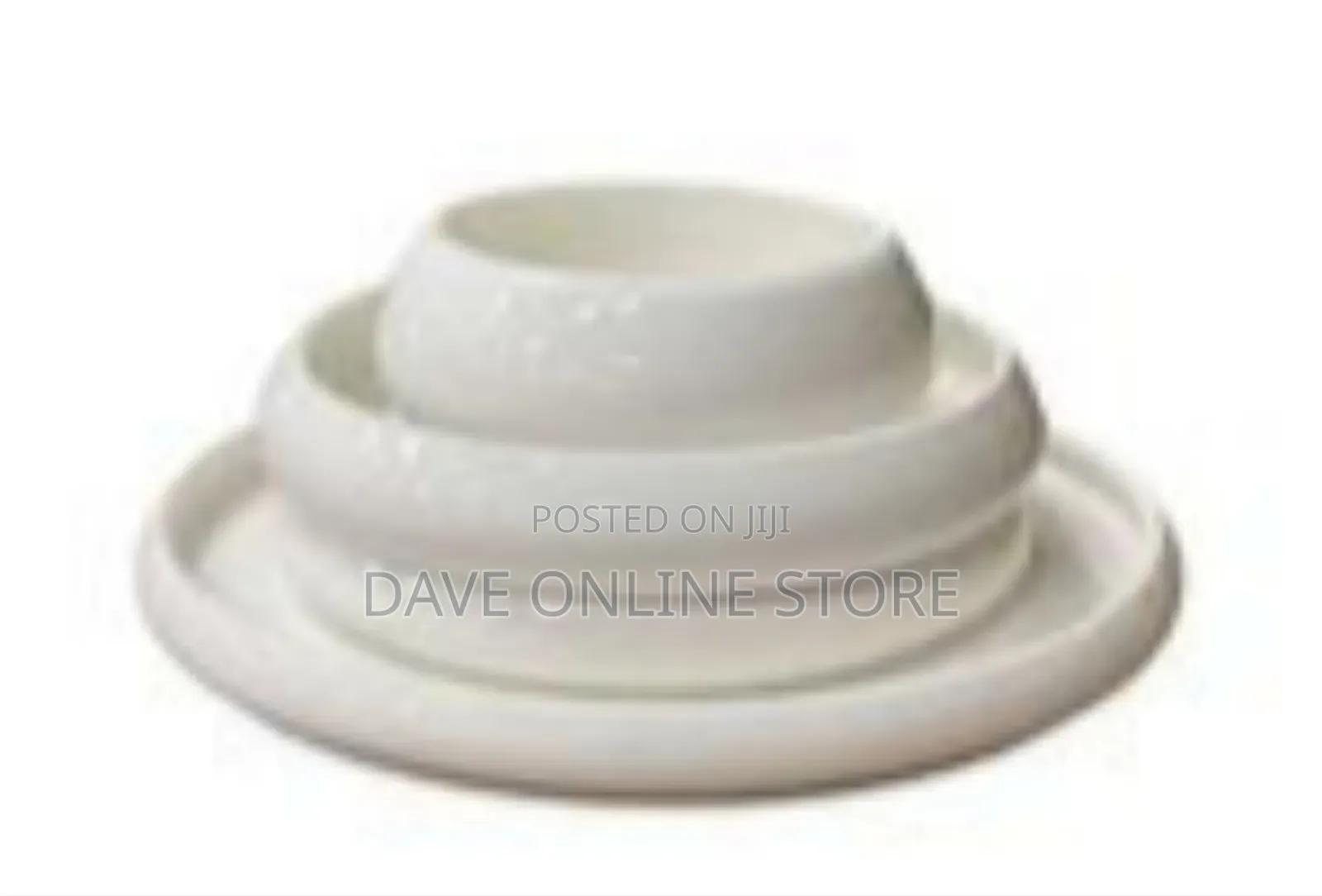 24-Piece Modern White Ceramic Dinnerware Set