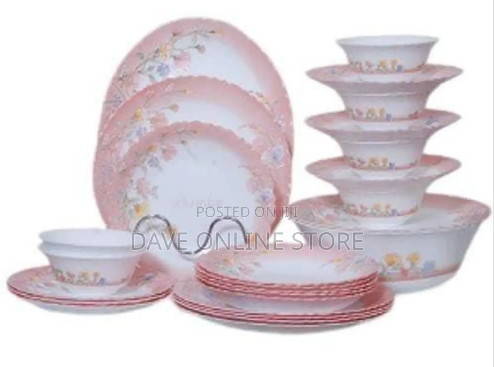 Elegant Floral Dinnerware Set (26 Pcs)